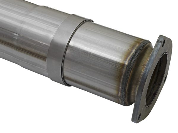 aFe LARGE BORE HD 5in 409-SS DPF-Back Exhaust w Polished Tip 2017 Ford Diesel Trucks V8 6.7L (td) Supply - Image 3